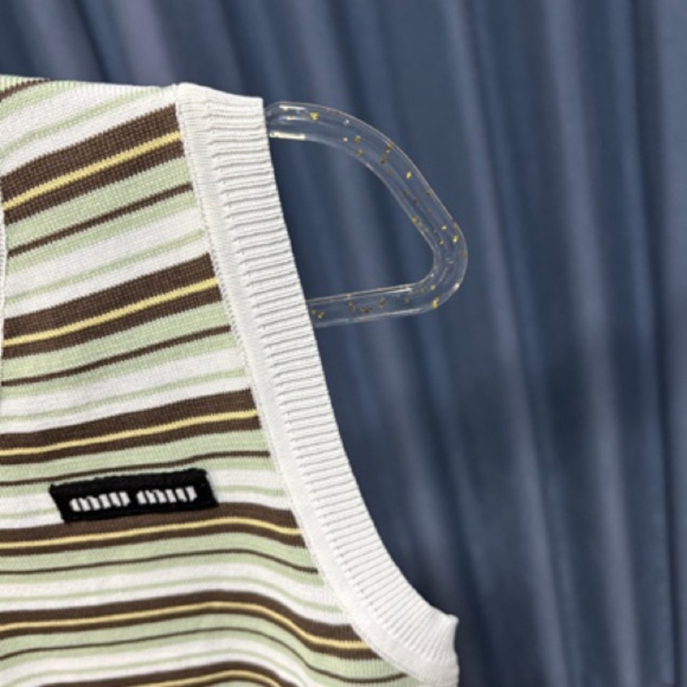 MIU MIU striped knitted vest - Picture 3 of 5